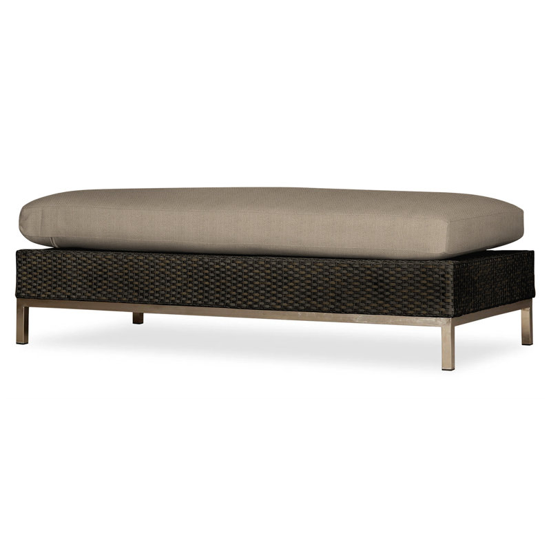 Elements Outdoor Ottoman, Callen Driftwood, Mink