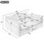 86,6 po Canapé modulaire Canapé modulaire en U Canapé-lit Canapé-lit en L avec repose-pieds mobile et deux ports USB pour le salon (ancien SKU: N719S001680R), gris clair-1413562995