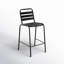 Tabouret de bar commercial à l'intérieur et à l'extérieur avec dossier à trois lattes en métal-1678353352