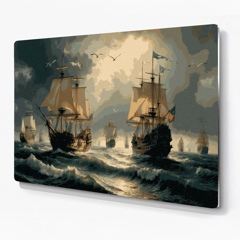 Art mural en métal nautique, H 20 po x l 30 po