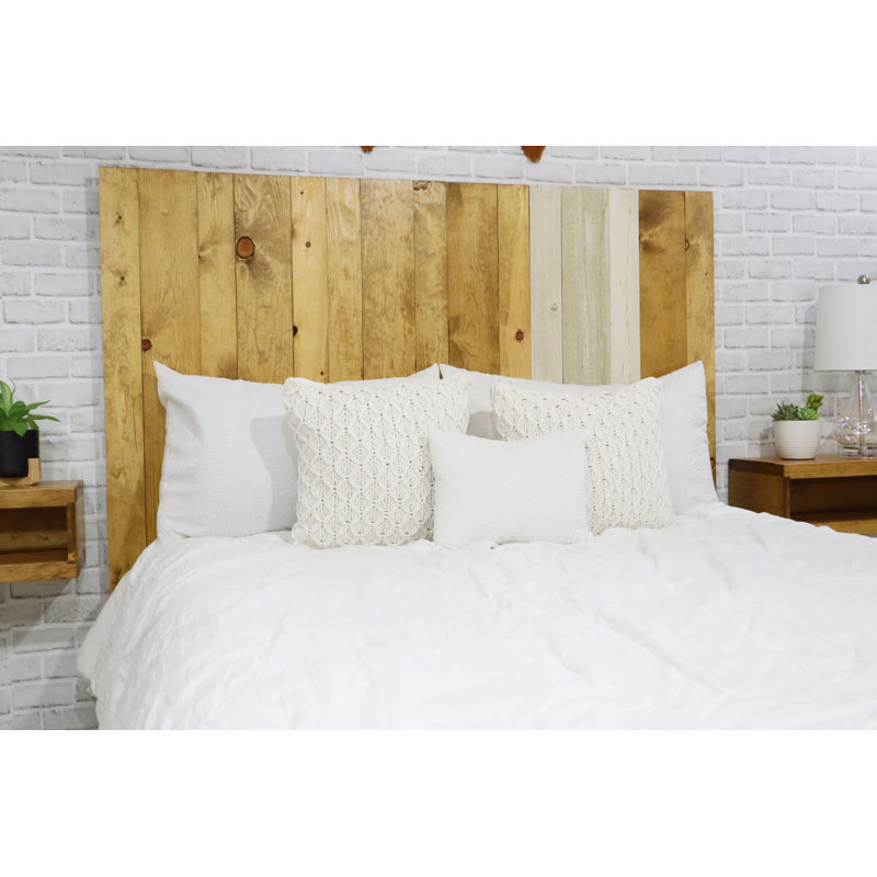 Queen Size Multicolored Solid Wood Floating Panel Headboard