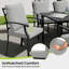 Chaises de patio en métal 4 pièces avec coussins gris Maynard-122588605