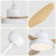 47 Inch Ceiling Fan With 22W LED Light And Remote Control 6 Speeds Reversible DC Motor White For Living Room
