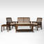 Ensemble de conversation d'extérieur 5 pièces - 1 causeuse, 2 chaises, 1 table basse, 1 table d'appoint - brun foncé