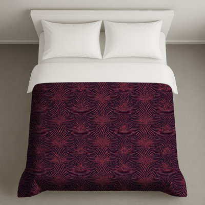 Pink Palm Leaf Pattern Duvet Covers