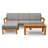 Patio 5-Piece Wood Sectional Sofa Set