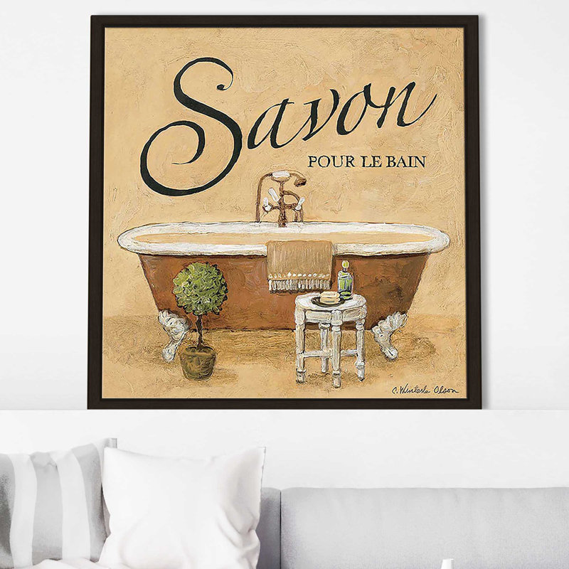 «Spice Savon (Square)» par Charlene Olson, reproduction, Cadre flottant espresso, H 27,5 po x l 27,5 po x P 2 po