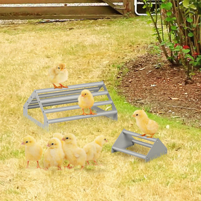 Chicken Perch for Coop, Metal Chicken Roosting Bar with Non-Slip Rails, Chicken Stand Toy for Baby Chicks Hen Poultry Exercise Training