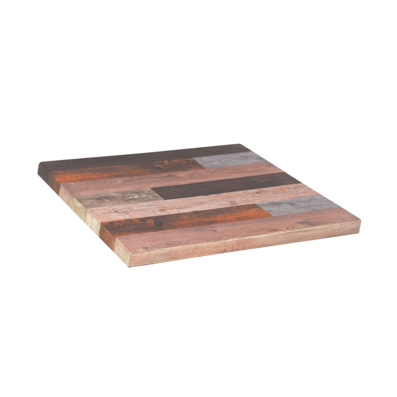Plateau de table en résine 30 po x 72 po, finition grain de bois vieilli, l 30 po x L 72 po