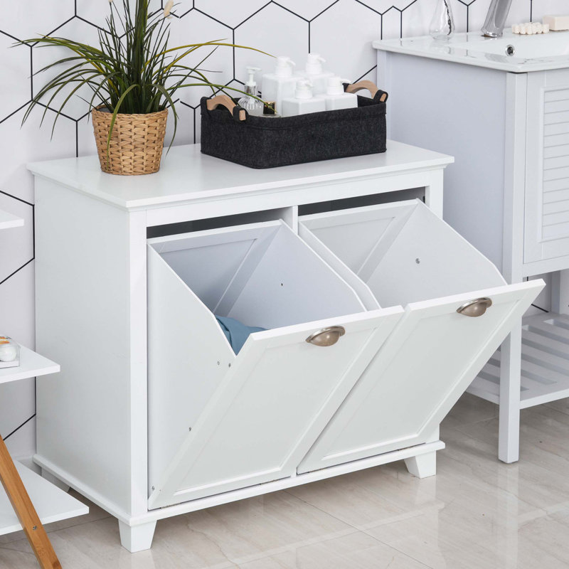 Armoire de salle de bain Tilt-Out, Blanc