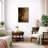 Rich Dark Brown and Warm Golden Brown Blended Wall Accent – Pictures Framed Canvas Print Wall Art-713094575-713094548