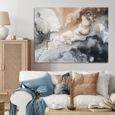 Abstract Marble With Copy Space III - Fractals Wall Art