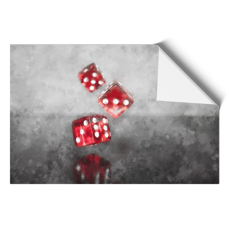 Rolling the Dice Painting - Frameless Print, 30cm H x 42cm W x 0.1cm D