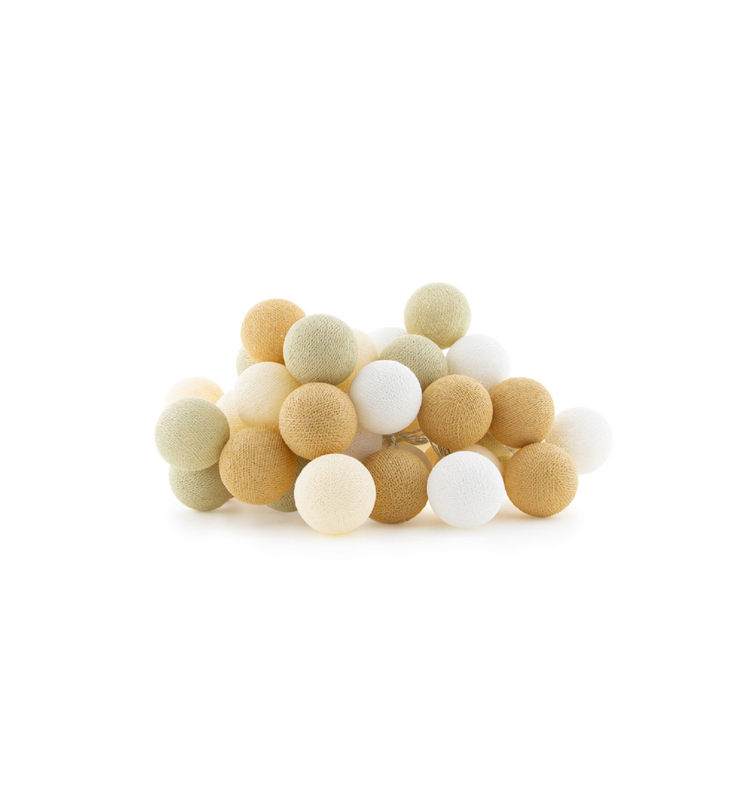149" Globe String Lights, Yellow/White, 5" H x 149" L x 5" D, 20 Lights