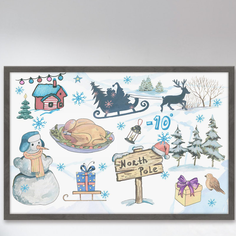 Minus 10 - Single Picture Frame Painting, 30cm H x 46cm W