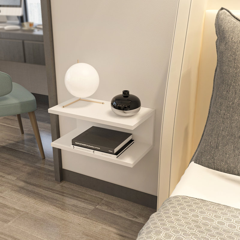 Daizah 45cm W Bedside Table, White