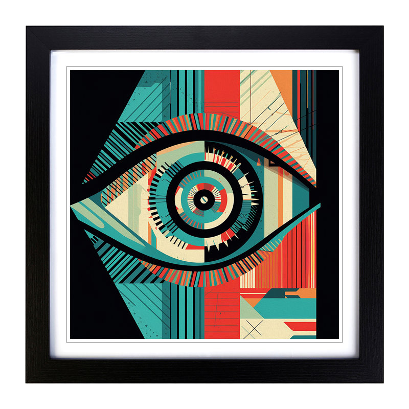 Single Picture Frame Print on Wood, Black