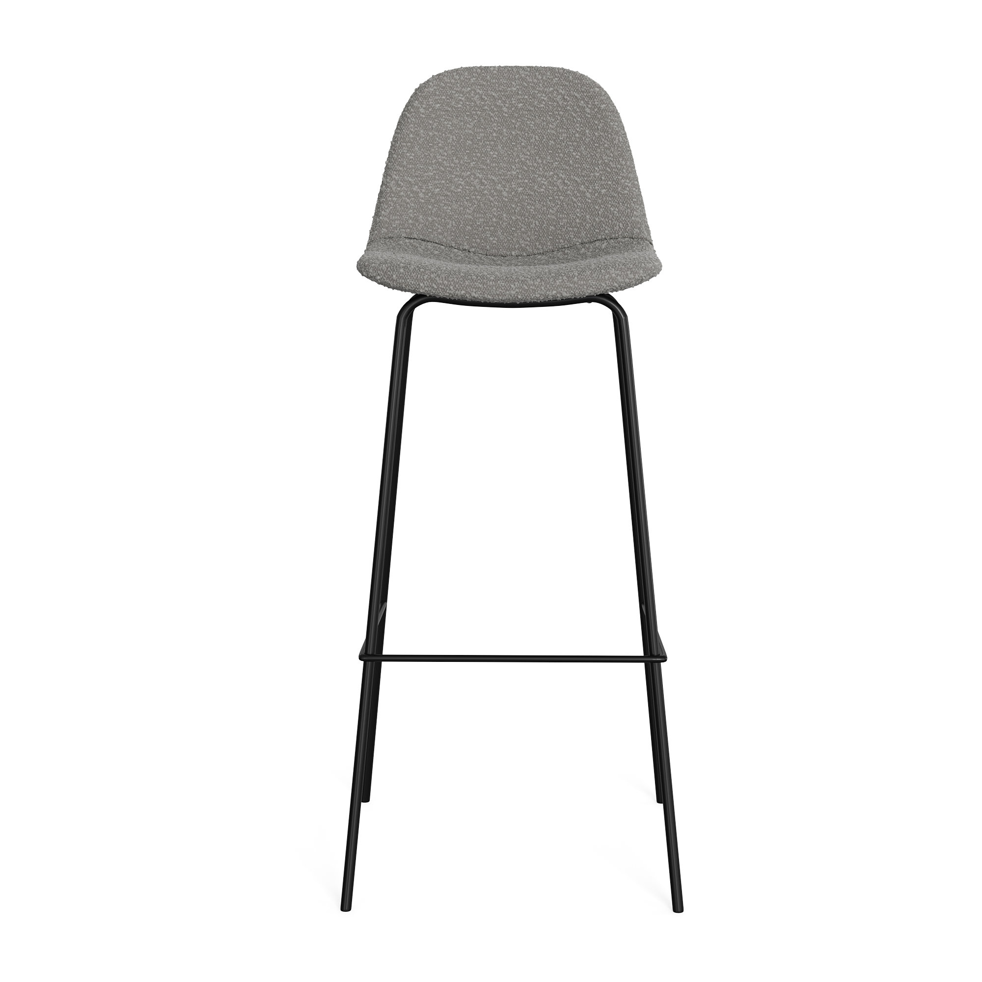 Kody Upholstered Bar & Counter Stool, Bar Stool (30.5" Seat Height), Gray Boucle