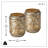 5.5" H Cutout Trees Gold Candle Lanterns