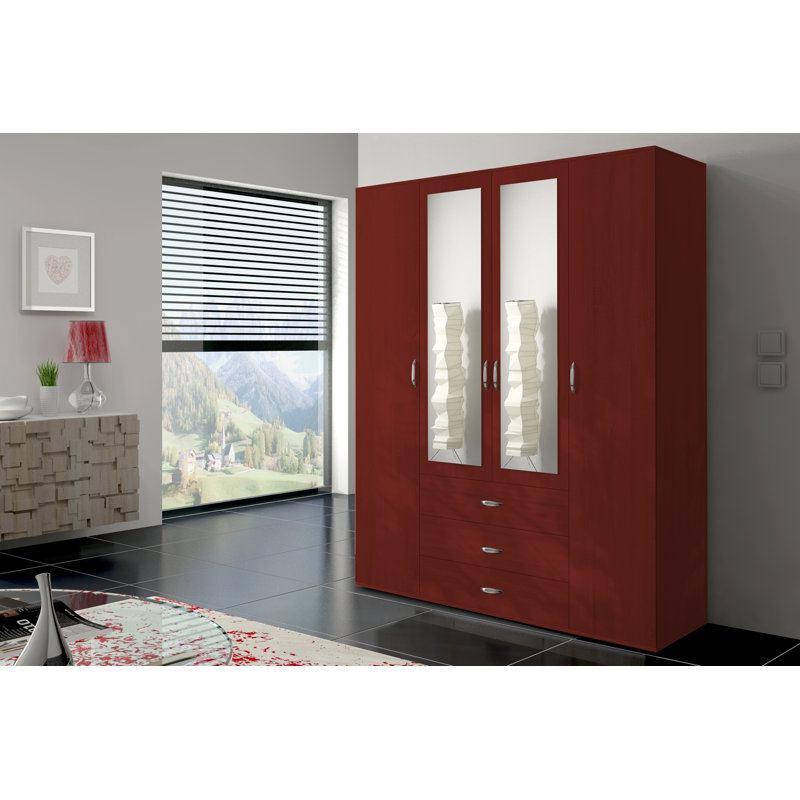 Armoire Syrius, H 85 po x l 71 po x P 25 po, Acajou