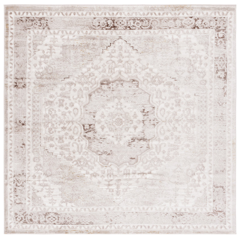 Macfadyn Performance Oriental Rug, Square 6'7"