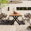 Mobilier d'extérieur remarquable avec chaises en PE et table en bois en plastique-1834384799