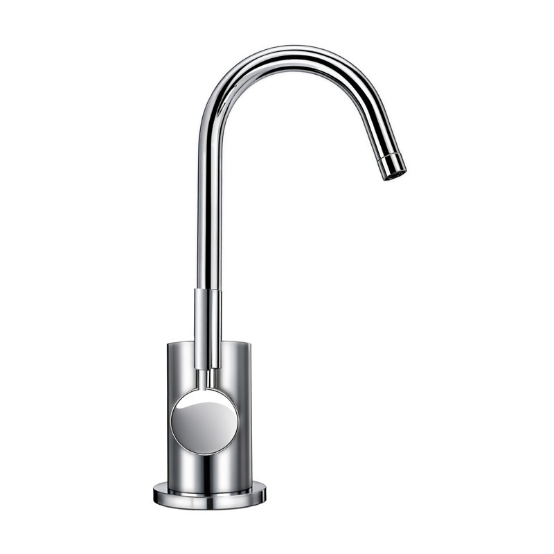 Robinet d'eau chaude instantanée avec bec pivotant en col de cygne Whitehaus, Chrome poli