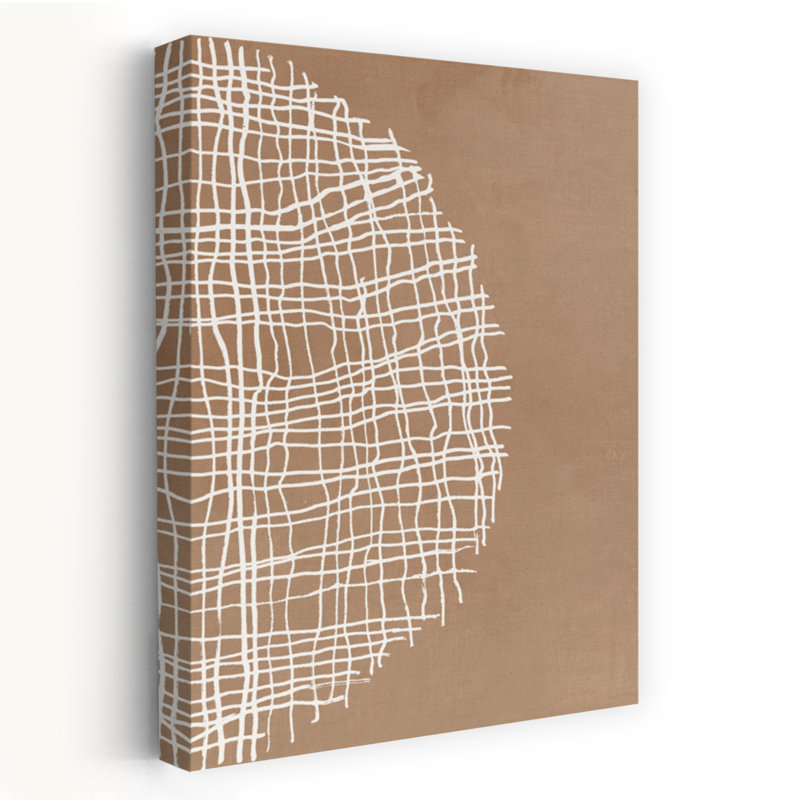 Panier, art géométrique abstrait de cercle II, H 60 po x l 40 po
