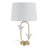 Modern Accent Table Lamp With Butterfly Accent On Base - Whimsical Small Table Lamp For Bedside, Desk, Or Living Room Decor - 24", White & Gold