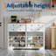 Buffet 55 "avec 4 tiroirs et 4 portes, buffet Buffet avec rangement 55"