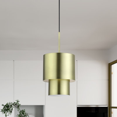Zolana 1 Light Antique Brass Mini Pendant