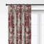 Country Lane Toile Crimson Cotton Pinch Pleat Drapery Panel Set of 2-373002593