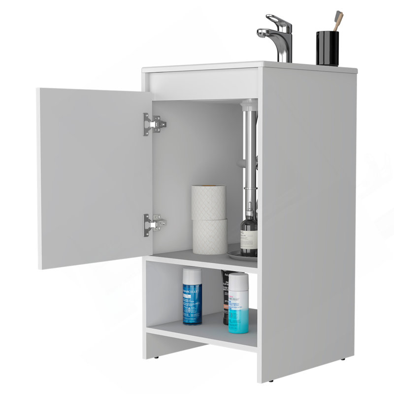 Meuble-lavabo pour salle de bain, blanc, Blanc