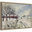 «Snowy Road with House» par Camille Pissarro, reproduction d'art sur toile encadrée