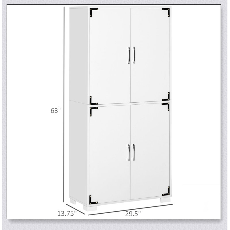 Garde-manger industriel blanc avec placard et tablettes