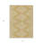 3' X 5' Gold And Ivory Geometric Washable Indoor Outdoor Area Rug