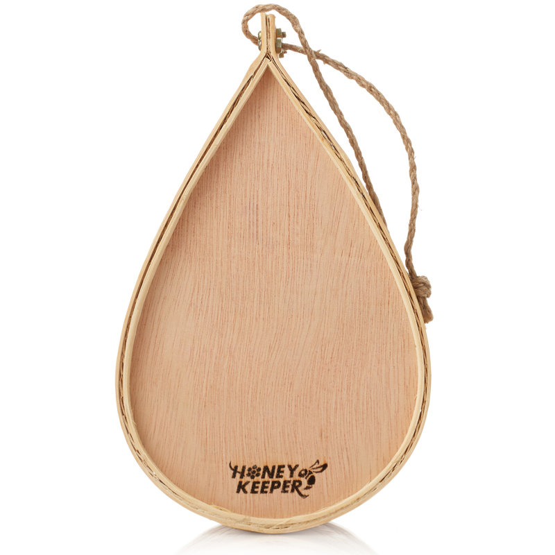 Natural Bamboo Teardrop Mason Bee House with Hanging Rope