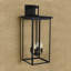 Applique murale d'extérieur 30 po (H) 1 lumière noire 4 lumières, applique murale pour porche, jardin, patio (sans ampoules)