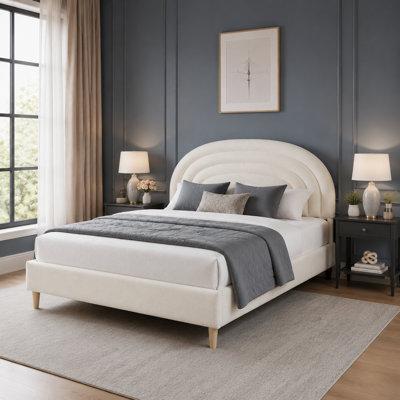 Halis Upholstered Scalloped Bed