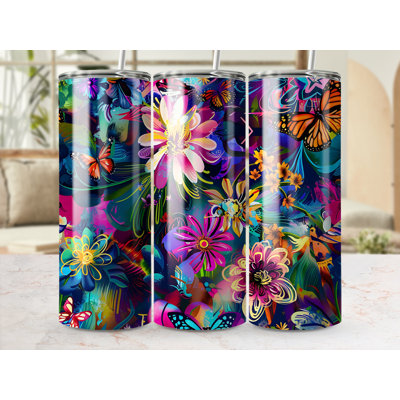 Choose Handmade Tumblers 591ml Vacuum Insulated Stainless Steel (18/8) Travel Tumbler with Straw