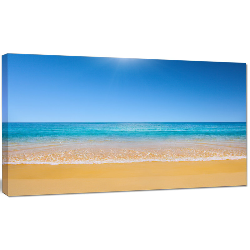 « dark view of tropical beach », reproduction de photo sur toile tendue, H 28 po x l 60 po x P 1,5 po