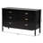 Baxton Studio Marisela Black Wood Dresser With Drawers - Bamboo-Inspired Legs And Brass Handles, 6-Drawer Modern Transitional Bedroom Storage Unit