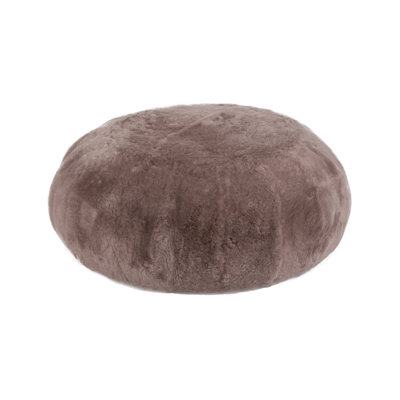  Furniture Ottoman Shearling Round Bark