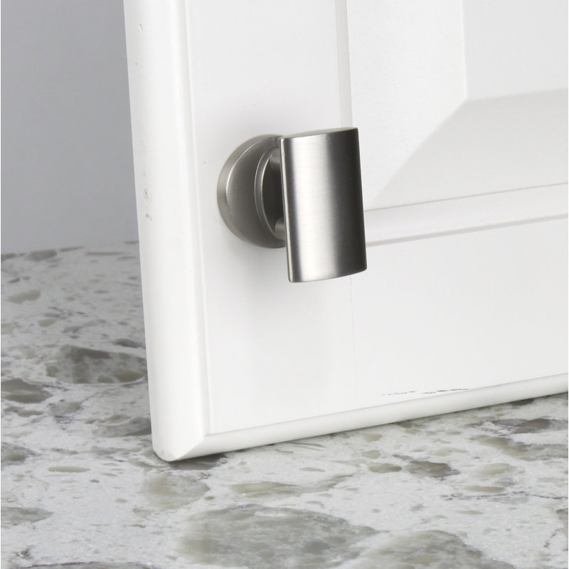 Poignée rectangulaire 1 1/4" longueur peinte à la main Monarch, Nickel satiné mat