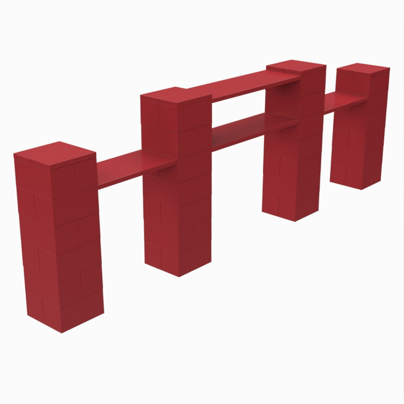 Versare 4 Shelf Dunnage Racks & Shelving, Red