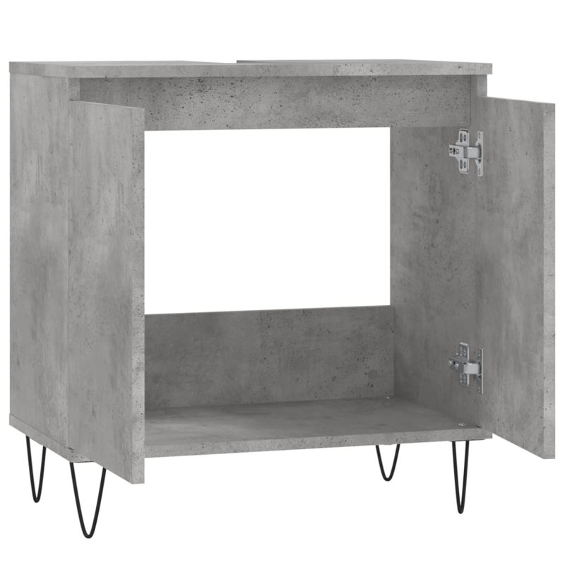 Obadiah Floor Mounted Bathroom Cabinet, Concrete Grey