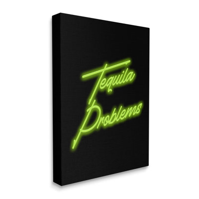 Tequila Problems Neon Canvas Wall Art by House of Lulu