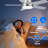 Cryise 42" Indoor Brushed Nickel Flush Mount Ceiling Fan With LED Light, Remote Control And 5 Two-Tone Blades-1859969784-1859969785-1859969789