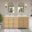 Pendry 72" Freestanding Double Bathroom Vanity with Cultured Marble Top-90292567
