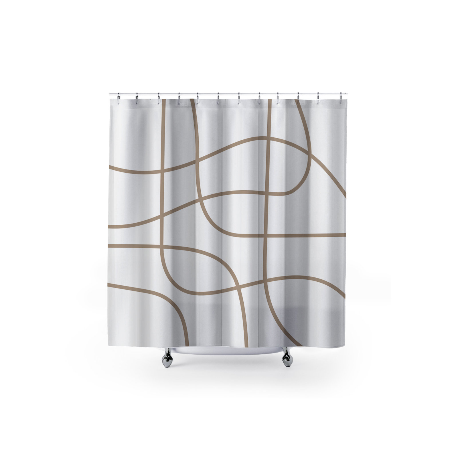Coco Polyester Shower Curtain, Beige